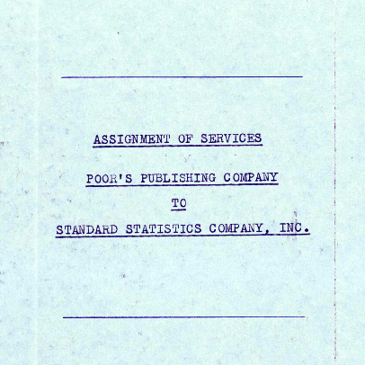 Paper assigning Standard and Poor's Certification